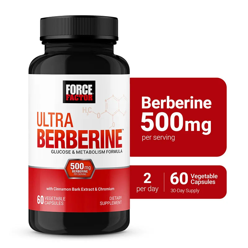 Ultra Berberine, Glucose &amp; Metabolism Supplement, Cardiovascular Support, Heart Health, Appetite Control, 60 Veggie Capsules
