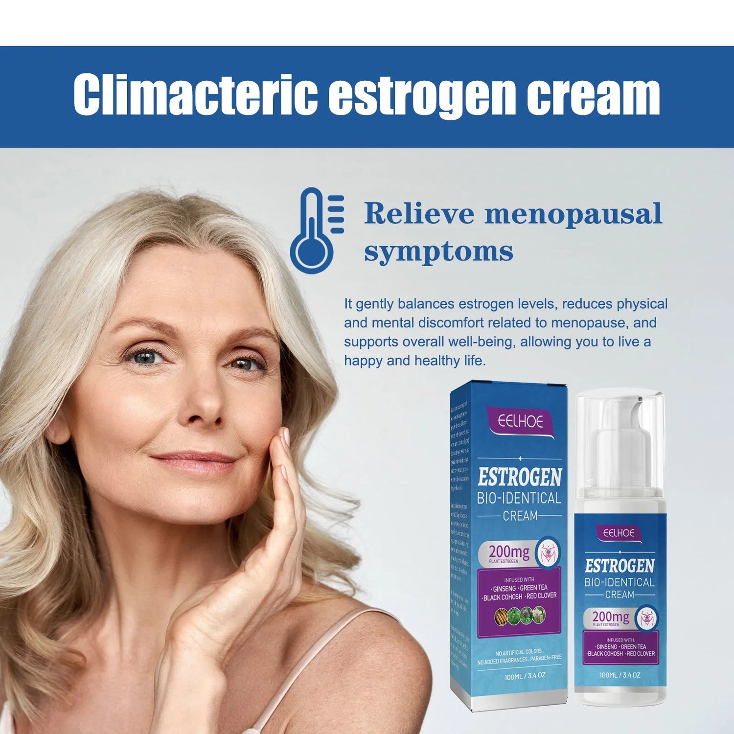 New Estrogen Bio-Identical Paste Menopause Soothing Balm Menstrual Cycle &amp; Body Balance Support Helps Reduce Hot Flashes