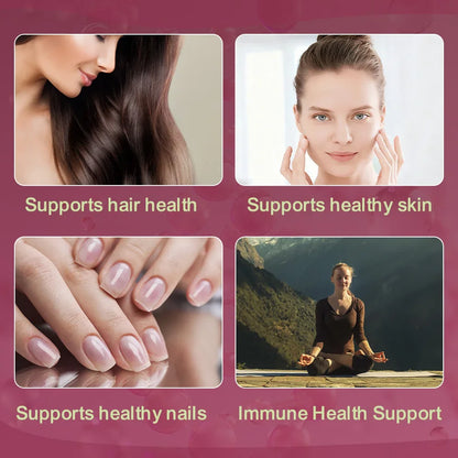 Women Hair Growth Supplement Capsules with Multivitamins, Collagen and Biotin for Thicker, Fuller Hair, Nails and Skin Health