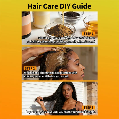 Africa Chad Chebe Powder Nourishing Scalp Anti Hair Loss Hair Powder Strengthens &amp; Thickens Hair Care Product For All Hair Types
