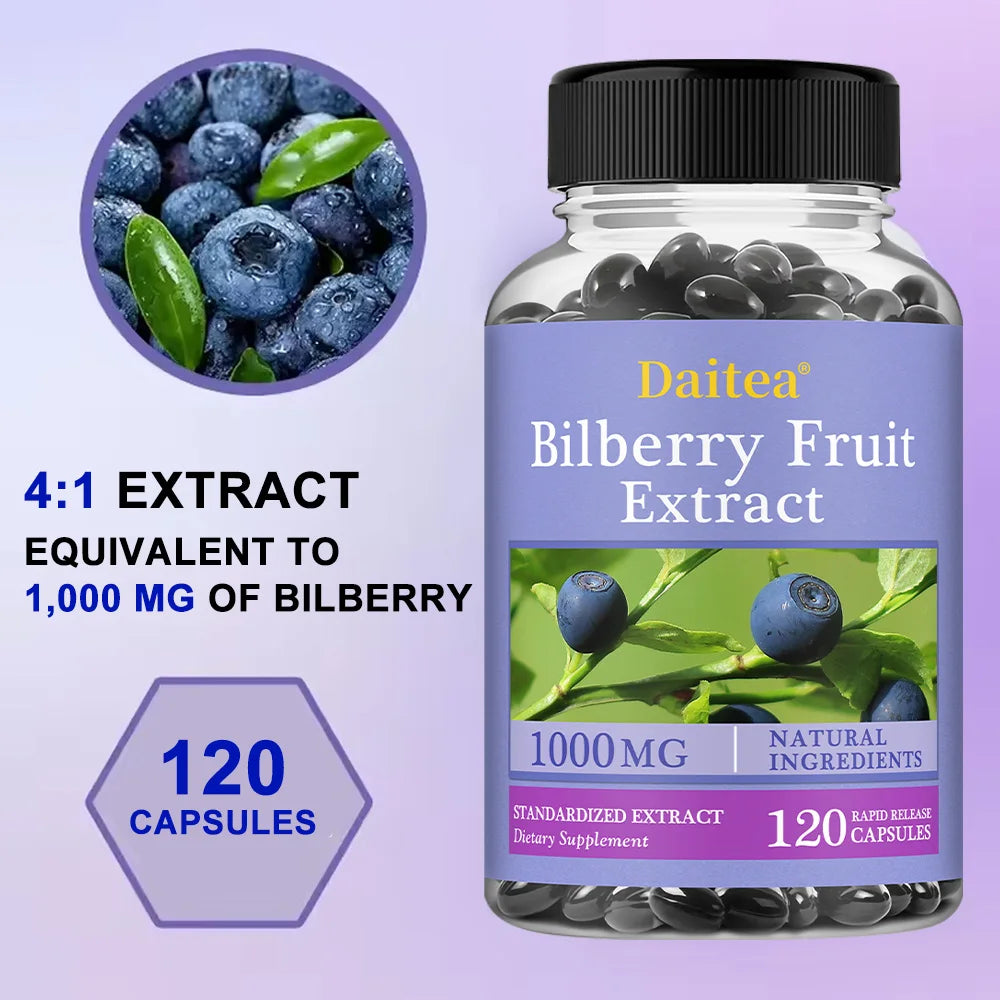 Bilberry Extract-Eye Health Supplement,Supports Vision,Brightens Eyes,Nourishes Eyes,Enhances Vision Health Dietary Supplement