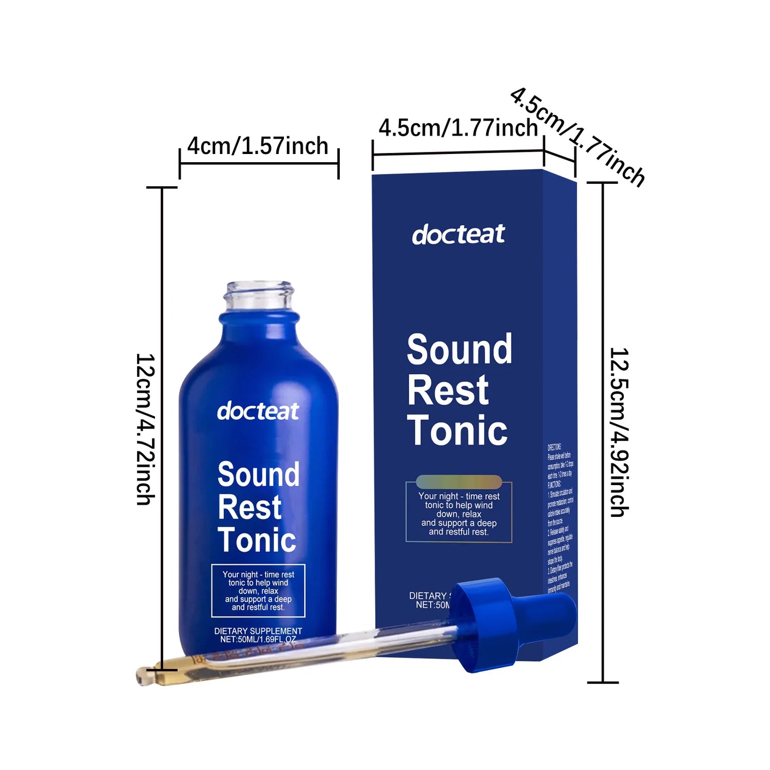 Natural Melatonin Sleep Support Liquid Drops Fast Absorb Sublingual Deep Sleep Aid Relieve Insomnia Stress Anxiety Calm Mood
