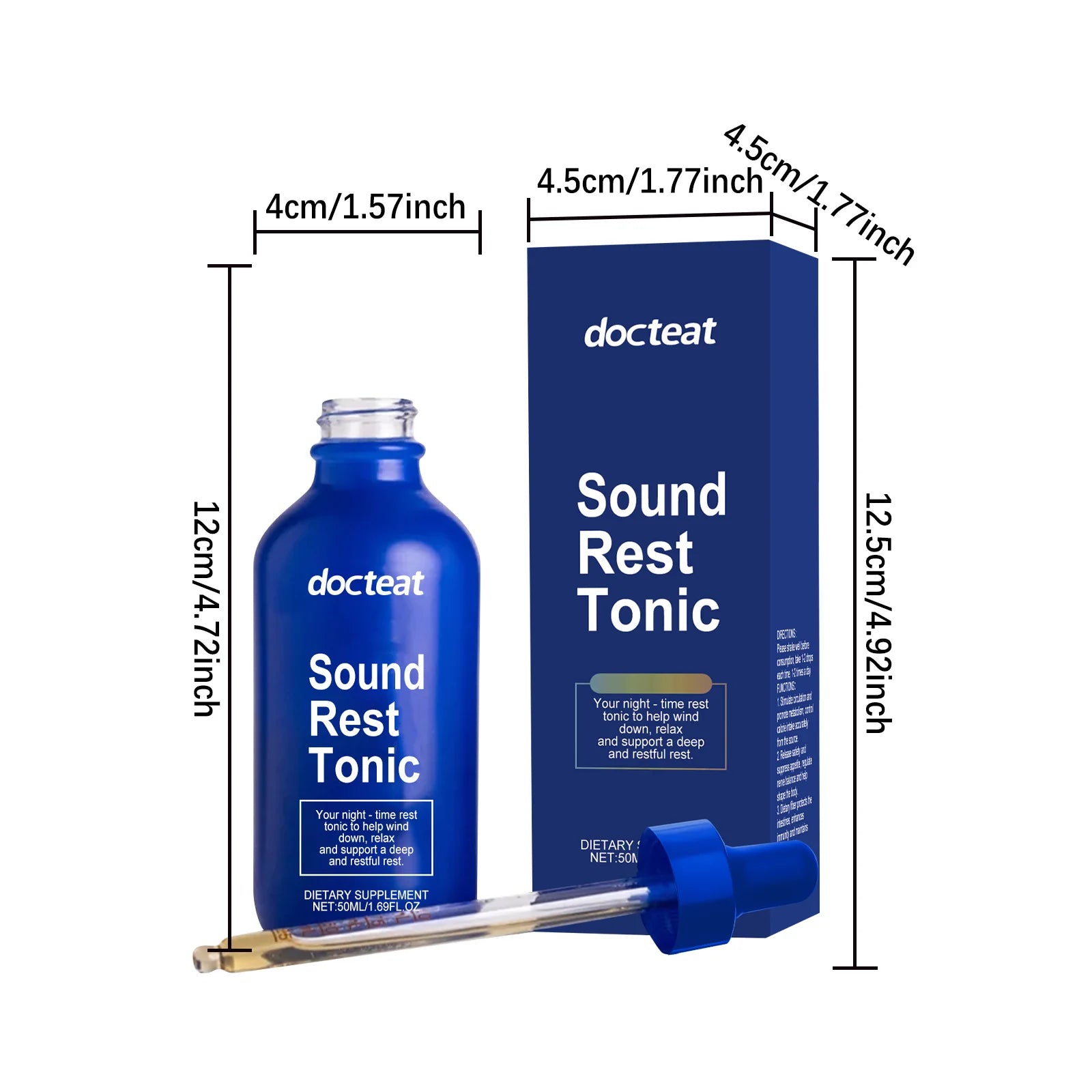 Natural Melatonin Sleep Support Liquid Drops Fast Absorb Sublingual Deep Sleep Aid Relieve Insomnia Stress Anxiety Calm Mood