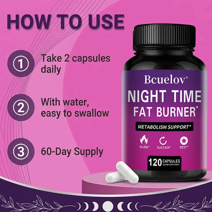 Nighttime Fat Burning Supplement - Fat Burning, Metabolism Boosting, Healthy Weight Management