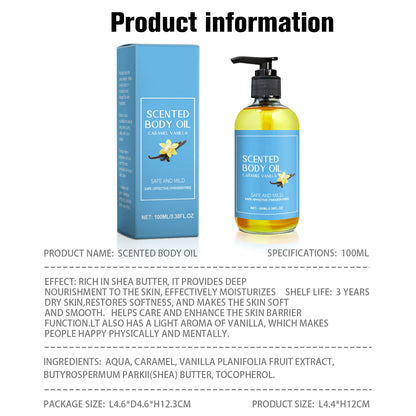 1-5pcs Stress Relief Body Oil with Vanilla - Deeply Moisturizes &amp; Soothes Muscles, Herbal Formula for Relaxing Bath &amp; Massage.