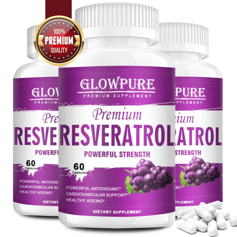 Resveratrol 1450mg - Premium Antioxidant Supplement for Anti-Aging, Immune Support, Brain &amp; Joint Health