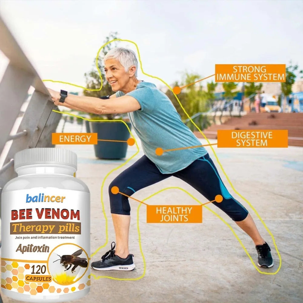 Bee Venom Extract Capsules - Relieves Joint Pain, Promotes Bone Health, Support Immunity