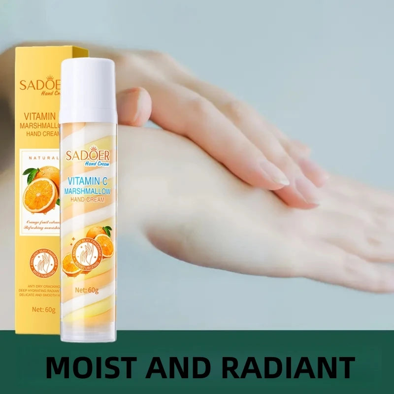 Vitamin C Hand Cream 60g, Moisturizes Dry Skin, Refreshing and Not Greasy