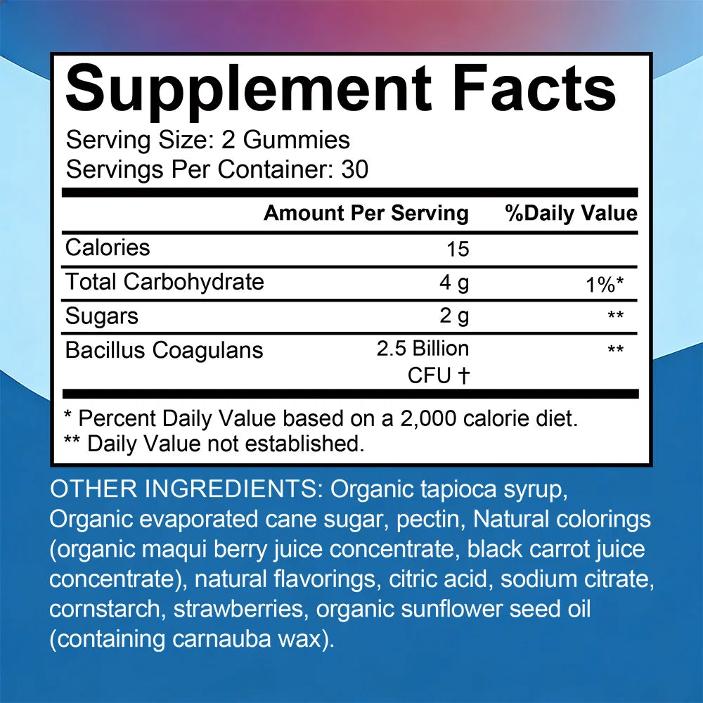 Probiotic Gummies for Adults &amp; Children 2.5 Billion CFU, Berry Antioxidants &amp; Vitamins, Digestive Balance Gut &amp; Immune Support