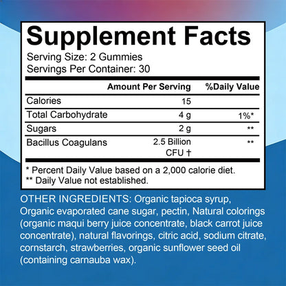 Probiotic Gummies for Adults &amp; Children 2.5 Billion CFU, Berry Antioxidants &amp; Vitamins, Digestive Balance Gut &amp; Immune Support