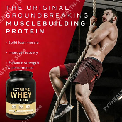 Whey Protein Powder White Mass Gainer Muscle Supplement Muscle Growth Sport Health Support for Gym Vanilla Flavor 1000g