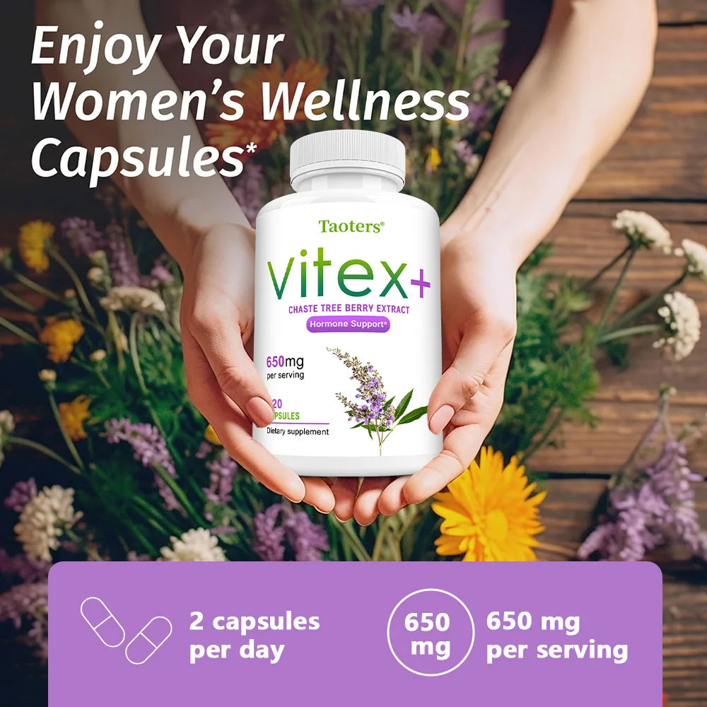 Vitex - Chaste Tree Berry Extract - Menopause Support, Weight Management, Balancing Emotions, Helping To Improve Skin