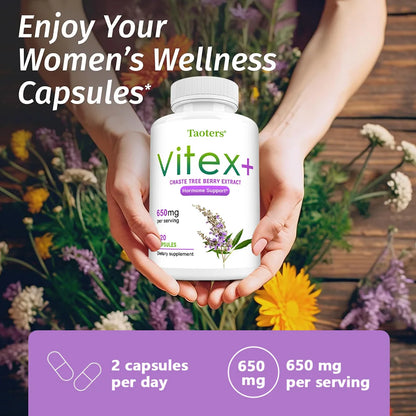 Vitex - Chaste Tree Berry Extract - Menopause Support, Weight Management, Balancing Emotions, Helping To Improve Skin