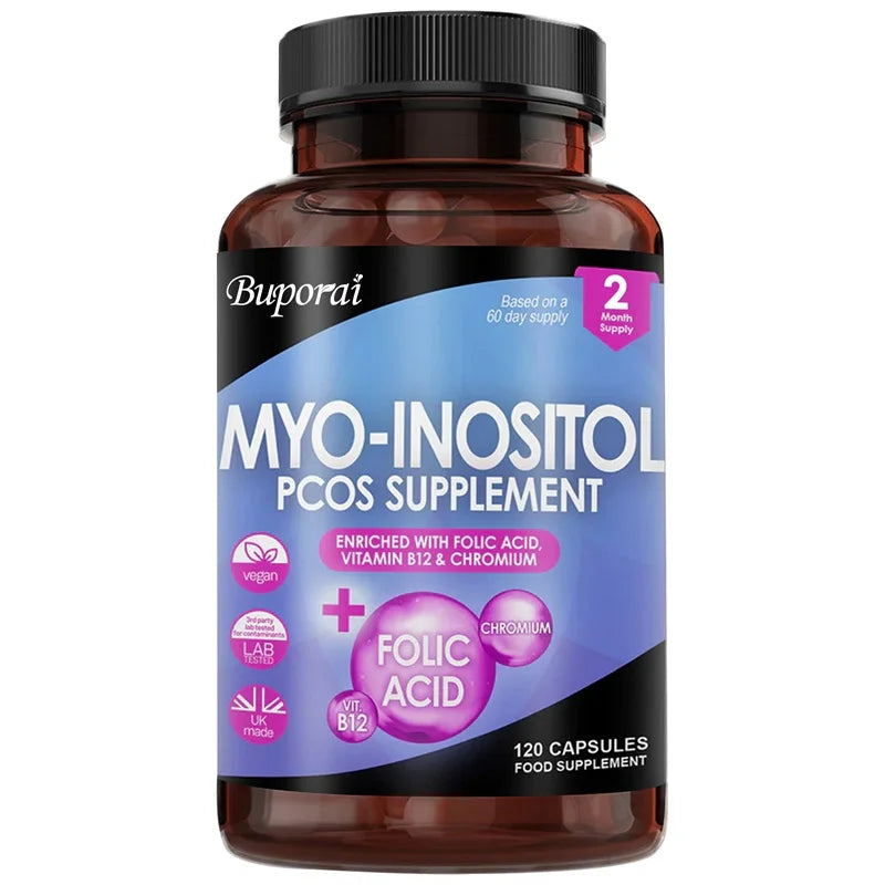 Myo-Inositol Supplement - Promotes Hormonal Balance and Ovarian Health, Regulates Menstrual Cycles, and Improves Mood