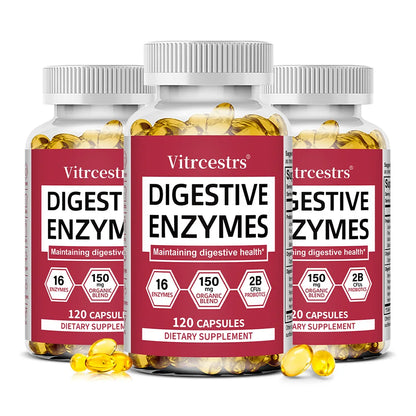 Digestive Enzymes Supplement - Digestion and Intestinal Health for Adults Men and Women, Promotes Nutrient Absorption