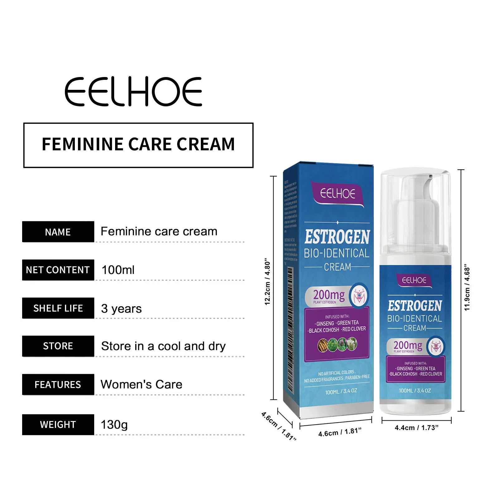EELHOE Progesterone Cream for Menopause Middle-Aged Elderly Woman Progesterones Women Hormonal Balance Menopause Estrogen Cream