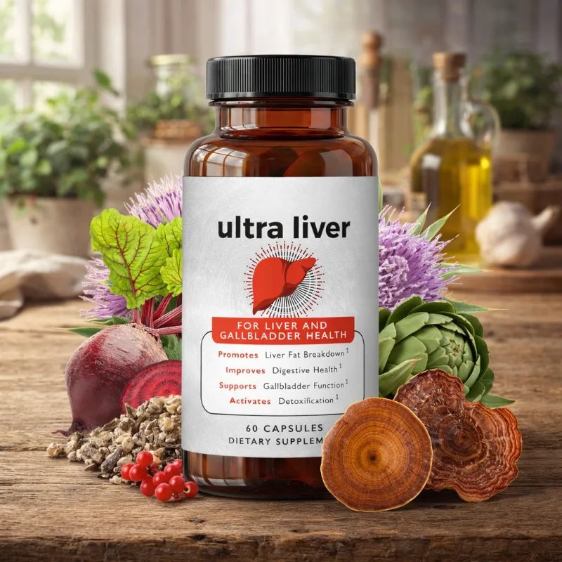 Ultra Liver Supplement with Milk Thistle &amp; Dandelion Root Extract Rich in Antioxidants Promote Natural Detoxification 60Capsules