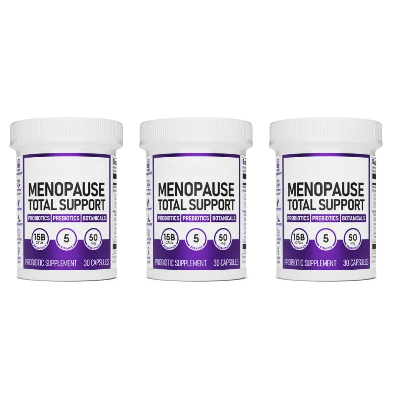 Menopause Probiotic Supports Hormone Balance, Hot Flashes, Night Sweats, Weight Management, Bloating &amp; Gut Health Resveratrol+