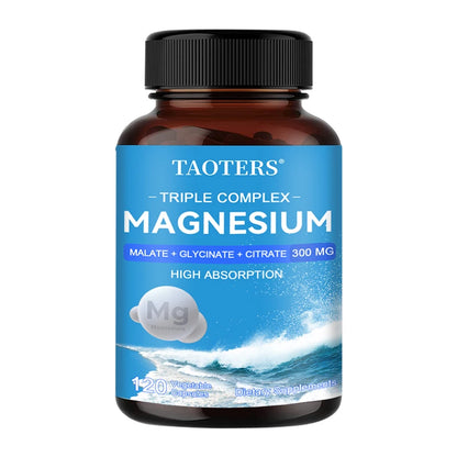 Triple Magnesium Complex Supplement - Contains Magnesium Glycine, Malate, and Citrate To Relax Muscles and Improve Sleep