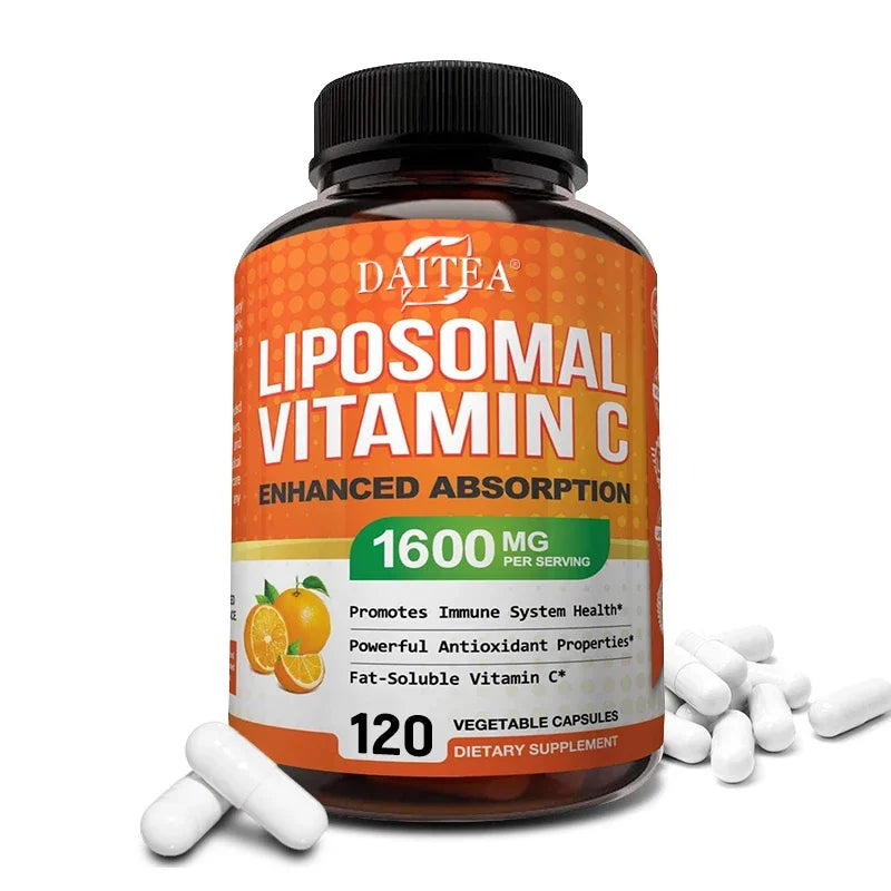 Liposomal Vitamin C 1600 Mg - Highly Absorbable, Fat Soluble Vitamin C, Antioxidant Supplement, Immune System &amp; Collagen Booster