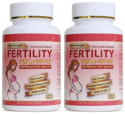 Fertility Tablets for Women, Female Prenatal Vitamin Supplements, Support Ovulation &amp; Conception, 60 Count Daily Routine