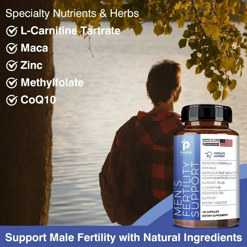 Fertility Capsules for Men Increase Sperm Quality Vitality Sperm Motility Count Booster Support Supplement