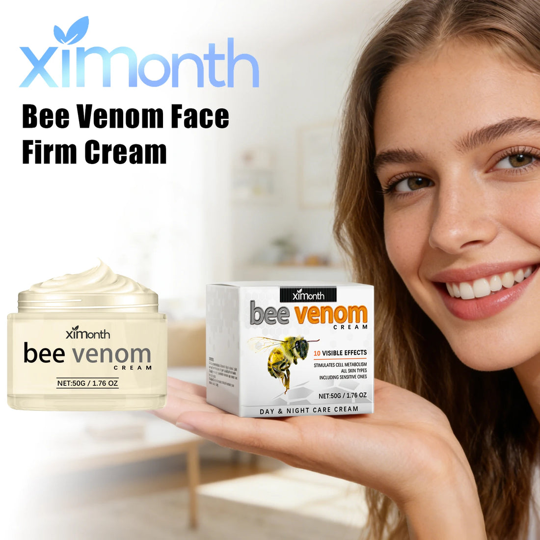 Bee Venom Face Firm Cream Repair Facial Fine Lines Enhance Skin Firmness Soothe Dryness Hydrate Penetrate Nourish Facial Creams