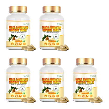 Organic Maca Root Powder with Ginseng Extract Supplement for Men and Women Health- Vegan,Potency enhancement Pills