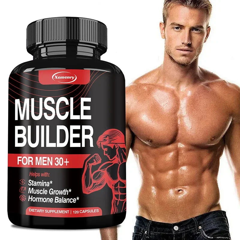 Muscle Builder for Men 30+ - Boosts Muscle, Strength and Endurance, Supports Hormone BalanceSupplements