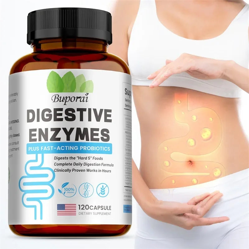 Digestive Enzymes Supplement - Digestion and Intestinal Health for Adults Men and Women, Promotes Nutrient Absorption