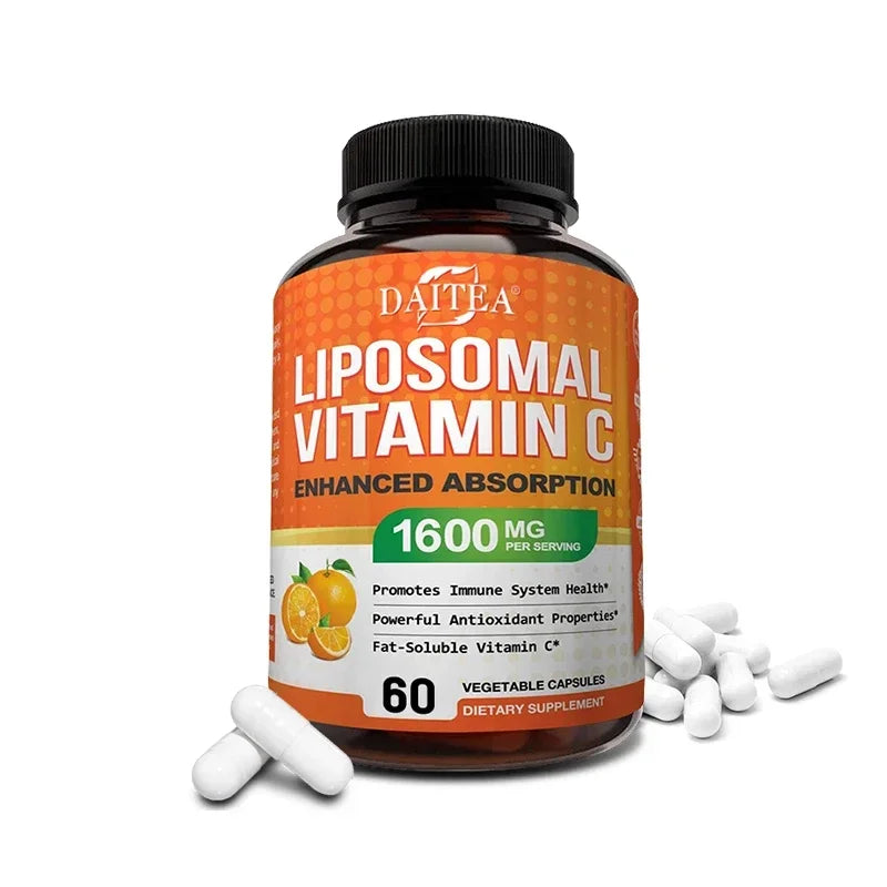Liposomal Vitamin C 1600 Mg - Highly Absorbable, Fat Soluble Vitamin C, Antioxidant Supplement, Immune System &amp; Collagen Booster