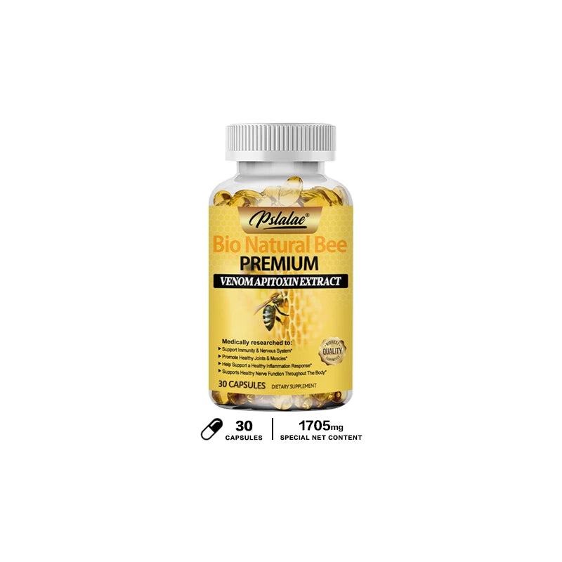 Natural Bee Capsules Enhance Immunity and Anti-oxidation, Effectively Relieve Joint Inflammation 120 Capsules Non-GMO