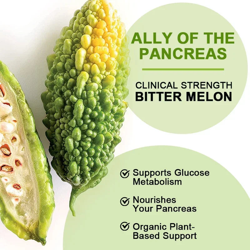 Natural Bitter Melon Extract Capsules Help Lower Blood Sugar, Prevent Heatstroke, And Supplement Daily Multivitamins To Burn Fat