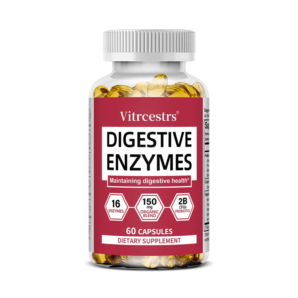Digestive Enzymes Supplement - Digestion and Intestinal Health for Adults Men and Women, Promotes Nutrient Absorption