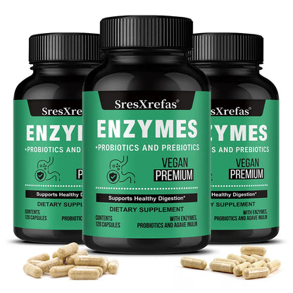 Digestive Enzymes for Bloating &amp; Digestion-with Organic Prebiotics &amp; Probiotics for Gut &amp; Digestive Health, Non-GMO, Gluten Free