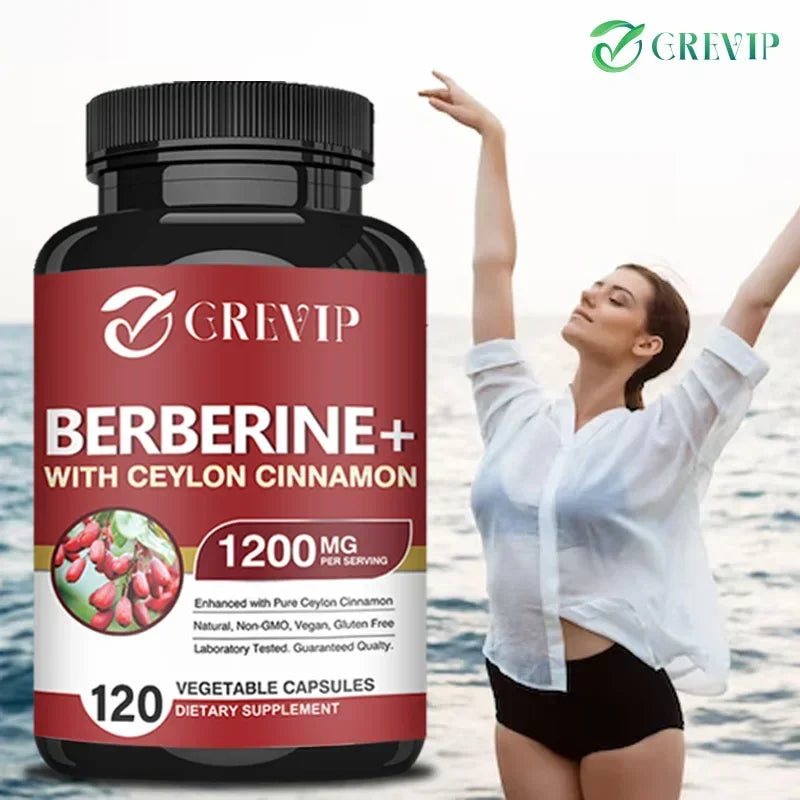 Berberine with Ceylon Cinnamon Supplement - Immune System, Cardiovascular &amp; Gastrointestinal Function