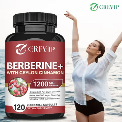 Berberine with Ceylon Cinnamon Supplement - Immune System, Cardiovascular &amp; Gastrointestinal Function