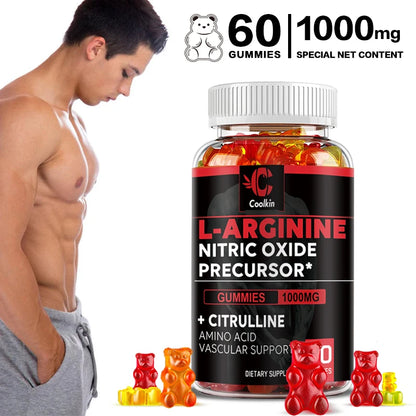 L-Arginine Supplement - for Energy, Strength and Endurance Support During Exercise | Muscle Mass, Non-GMO