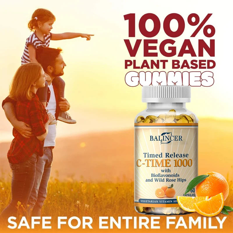 Vitamin C Capsules 1000mg, Antioxidant Support Immune Wellness, Collagen Synthesis, Skin &amp; Bone Joint Health, 30/60/120 Capsules