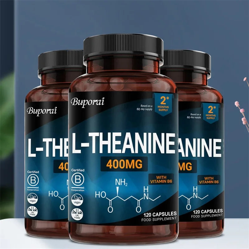 L-Theanine 400MG - Improve Mood and Reduce Anxiety, Enhancing Concentration and Cognitive Function