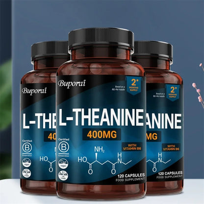 L-Theanine 400MG - Improve Mood and Reduce Anxiety, Enhancing Concentration and Cognitive Function