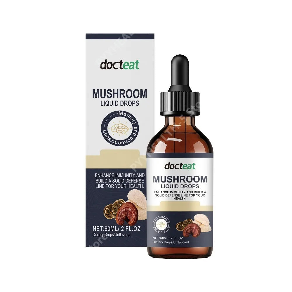 1000+mg Mushroom Liquid Drops 60ml with Lion&