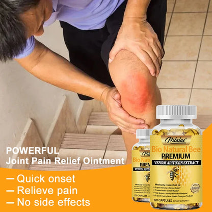 Natural Bee Capsules Enhance Immunity and Anti-oxidation, Effectively Relieve Joint Inflammation 120 Capsules Non-GMO