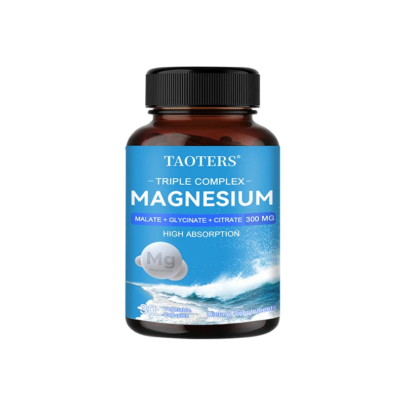 Triple Magnesium Complex Supplement - Contains Magnesium Glycine, Malate, and Citrate To Relax Muscles and Improve Sleep