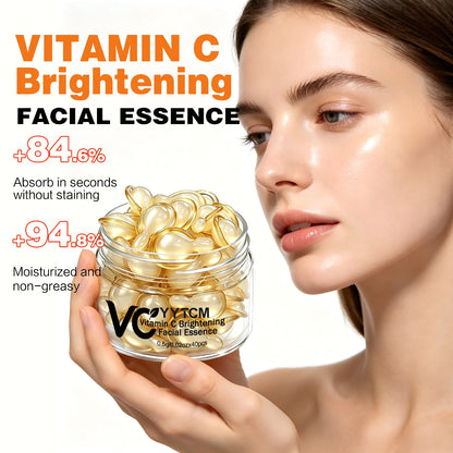 Vitamin C Facial Serum, Moisturizing and Brightening, Firming the Skin, Contains Vitamin E, Retinol, Hyaluronic Acid Facial Skin Care Serum, 18 Capsules/30 Capsules/40 Capsules/50 Capsules/60 Capsules/80 Capsules/100 Capsules