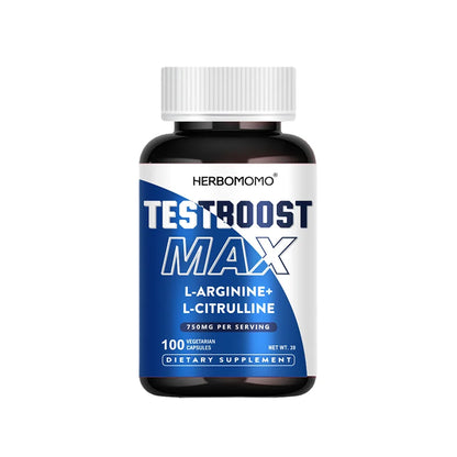 100 Capsules L-Arginine &amp; L-Citrulline Male Enhancing Supplement for Reproductive Health Natural Energizer Supporting Energy And