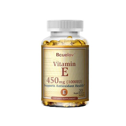Vitamin E Supplement Capsules- 1000 IU - Promote Skin, Immunity and Heart Health, Help Blood Circulation, Gluten-free