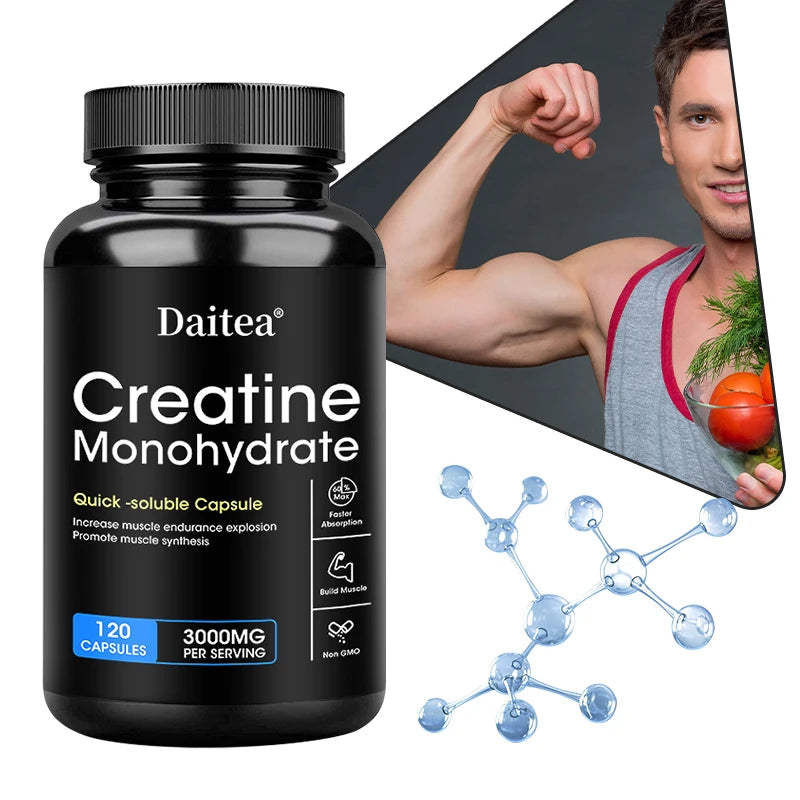 Creatine Monohydrate for Muscle Recovery &amp; Builder Muscle Workout Recovery Supplements Boosts Energy Nutrition Supplement