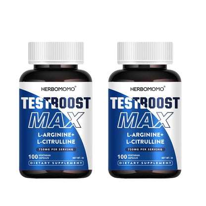 100 Capsules L-Arginine &amp; L-Citrulline Male Enhancing Supplement for Reproductive Health Natural Energizer Supporting Energy And