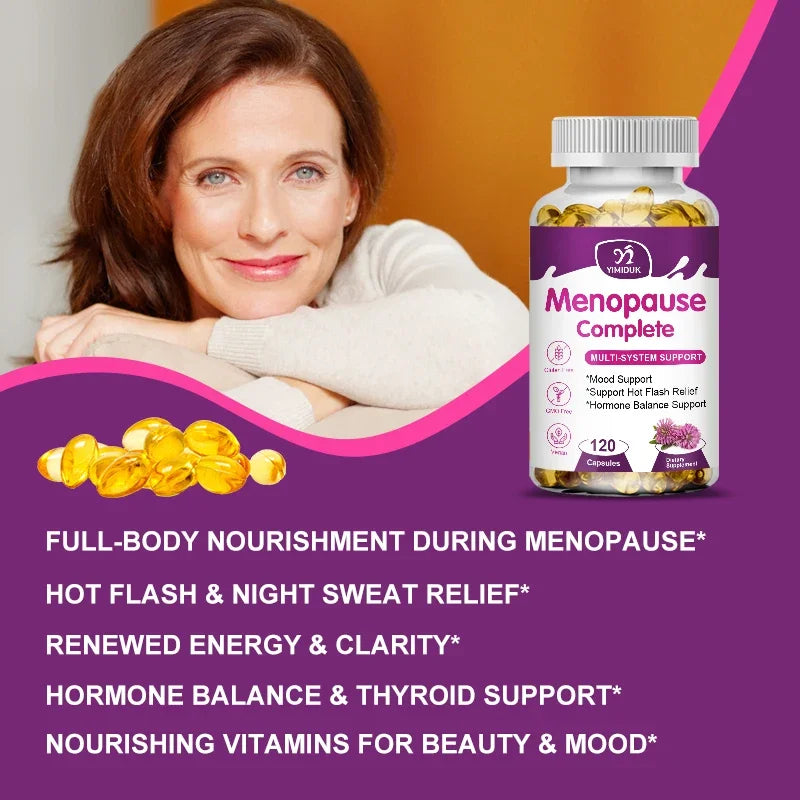 Yimiduk Menopause Relief Capsules Support Weight Management Improves Metabolism，Night Sweats Mood Supplements